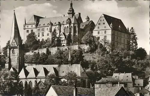 Marburg Lahn Schloss Suedseite Kat. Marburg