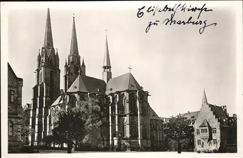 Marburg Lahn Elisabethkirche von Osten Kat. Marburg