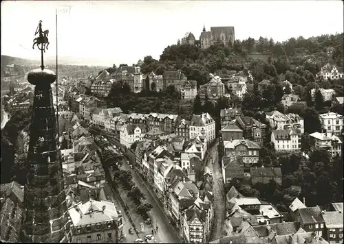 Marburg Lahn Blick auf Marburg mit Schloss Kat. Marburg