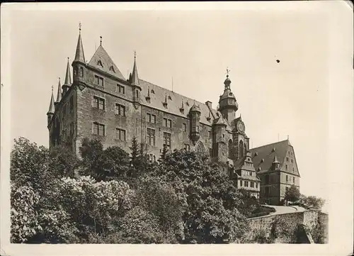 Marburg Lahn Schloss von Suedwesten Kat. Marburg