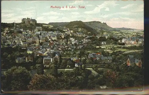 Marburg Lahn Totalansicht Kat. Marburg