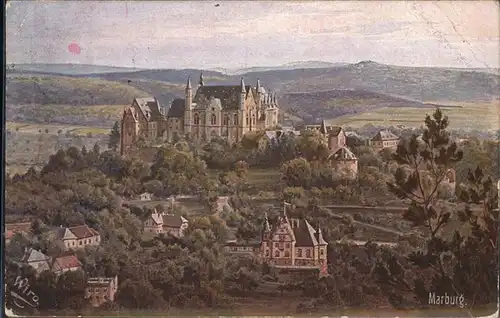 Marburg Lahn Universitaet und Schloss Kat. Marburg