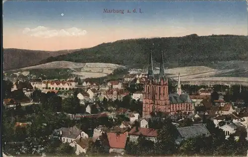 Marburg Lahn Elisabethkirche und Umgebung Kat. Marburg