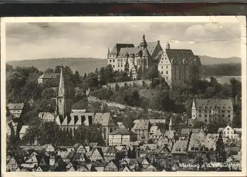 Marburg Lahn Schloss mit Umgebung Kat. Marburg