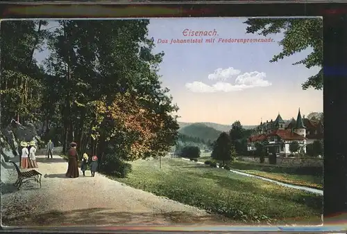 Eisenach Thueringen Johannistal mit Feodorenpromenade Kat. Eisenach