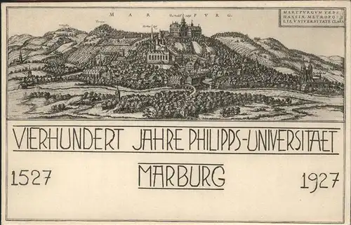 Marburg Lahn Schloss und Universitaet Kat. Marburg
