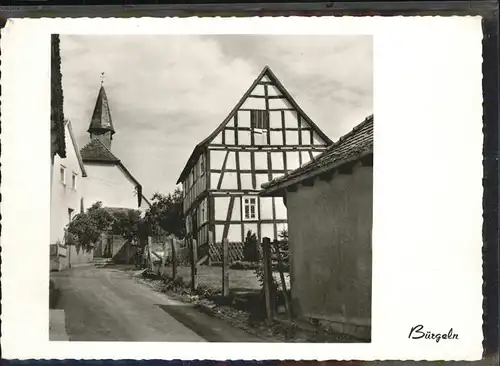 Buergeln Marburg Alte Dorfkirche Fachwerkhaus Kat. Coelbe