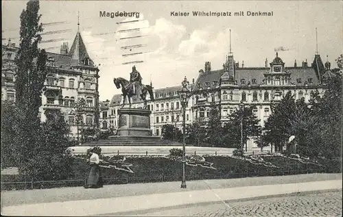 Magdeburg Sachsen Anhalt Kaiser Wilhelmplatz Denkmal Kat. Magdeburg