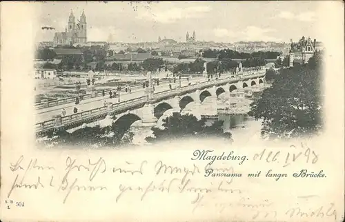 Magdeburg Sachsen Anhalt lange Bruecke Kat. Magdeburg