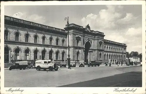 Magdeburg Sachsen Anhalt Hauptbahnhof Autos Kat. Magdeburg