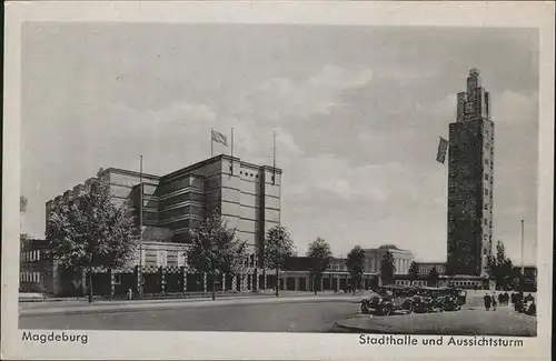 Magdeburg Sachsen Anhalt Stadthalle Aussichtsturm Kat. Magdeburg