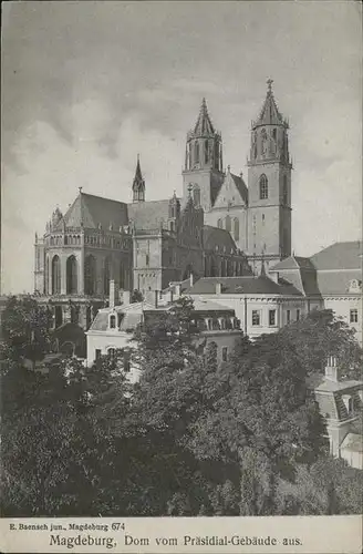 Magdeburg Sachsen Anhalt Dom vom Praesidial Gebaeude Kat. Magdeburg