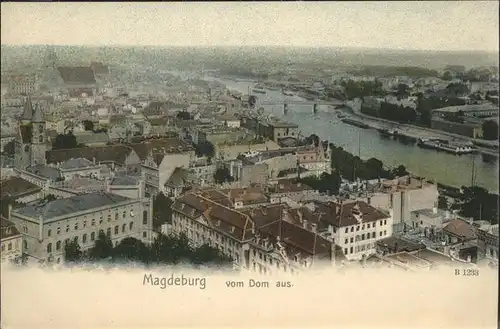 Magdeburg Sachsen Anhalt Vom Dom aus Fliegeraufnahmen Kat. Magdeburg