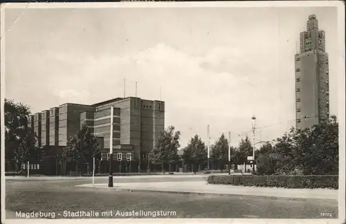 Magdeburg Sachsen Anhalt Stadthalle Ausstellungsturm Kat. Magdeburg