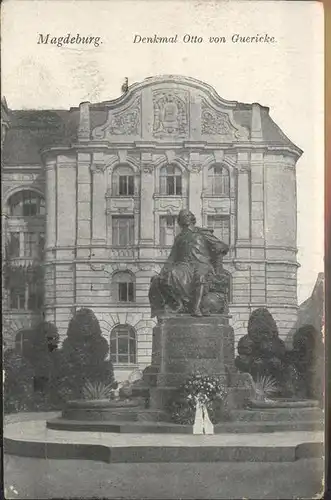 Magdeburg Sachsen Anhalt Denkmal Otto von Guericke Kat. Magdeburg