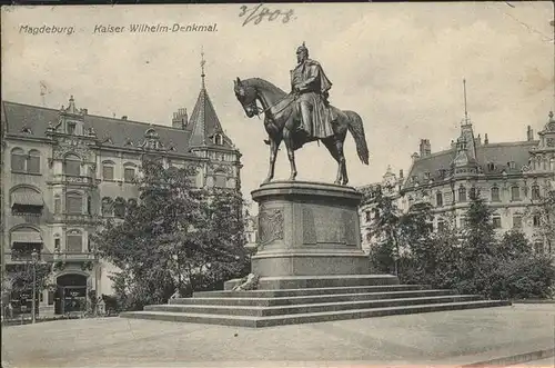 Magdeburg Sachsen Anhalt Kaiser Wilhelm Denkmal Kat. Magdeburg