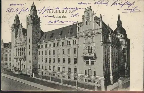 Magdeburg Sachsen Anhalt Justizpalast Kat. Magdeburg