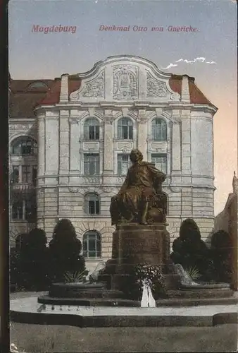 Magdeburg Sachsen Anhalt Denkmal Otto von Guericke Kat. Magdeburg