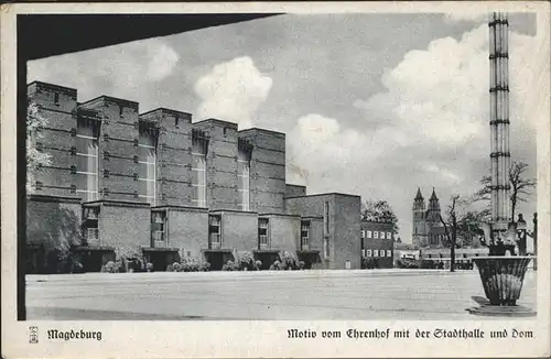 Magdeburg Sachsen Anhalt Ehrenhof Stadthalle Dom Kat. Magdeburg