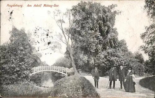 Magdeburg Sachsen Anhalt am Adolf Mittag See Kat. Magdeburg