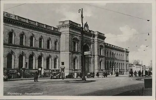 Magdeburg Sachsen Anhalt Hauptbahnhof Autos LKW Kat. Magdeburg