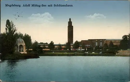 Magdeburg Sachsen Anhalt Adolf Mittag See Schuetzenhaus Kat. Magdeburg