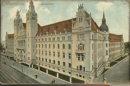 Magdeburg Sachsen Anhalt Justizpalast Kat. Magdeburg