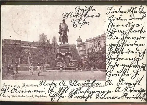 Magdeburg Sachsen Anhalt Bismarckdenkmal Kinder Kat. Magdeburg