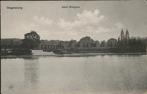 Magdeburg Sachsen Anhalt Adolf Mittagsee Kat. Magdeburg