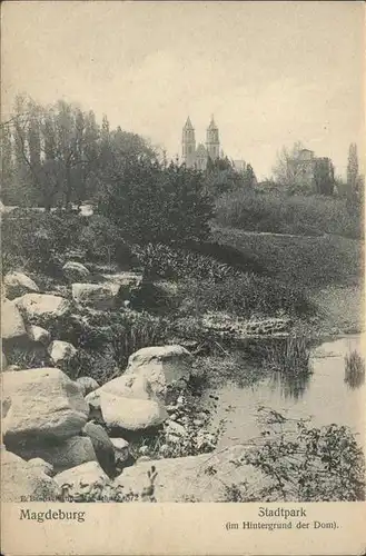 Magdeburg Sachsen Anhalt Stadtpark Dom Kat. Magdeburg