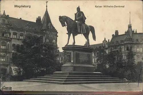 Magdeburg Sachsen Anhalt Kaiser Wilhelm Denkmal Kat. Magdeburg