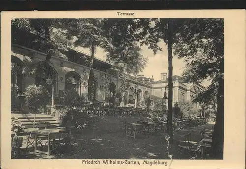 Magdeburg Sachsen Anhalt Friedrich Wilhelm Garten Terrasse Kat. Magdeburg