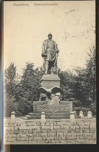 Magdeburg Sachsen Anhalt Bismarckdenkmal Kat. Magdeburg