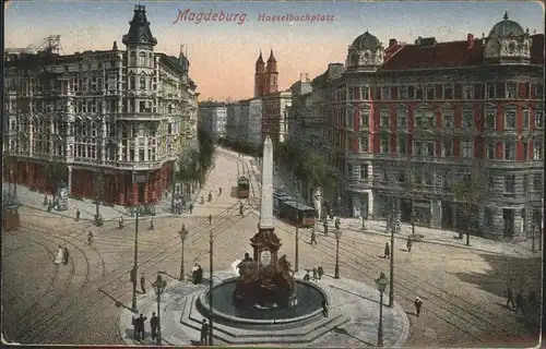 Magdeburg Sachsen Anhalt Hasselbachplatz Brunnen Kat. Magdeburg