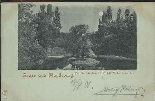Magdeburg Sachsen Anhalt Friedrich Wilhelm Garten Kat. Magdeburg