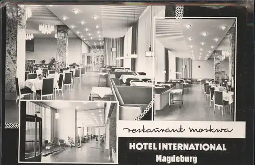 Magdeburg Sachsen Anhalt Restaurant Moskwa Hotel International Kat. Magdeburg