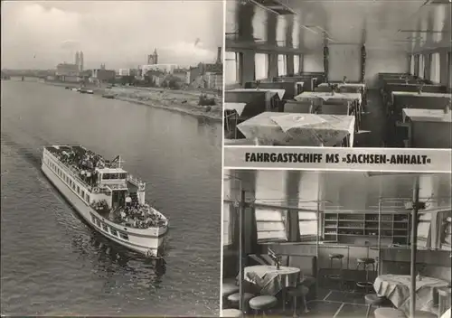 Magdeburg Sachsen Anhalt Fahrgastschiff MS Sachsen Anhalt Kat. Magdeburg