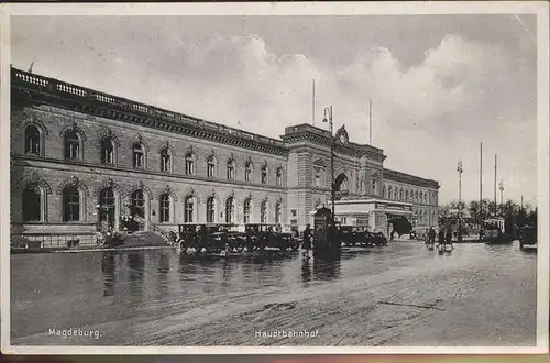 Magdeburg Sachsen Anhalt Hauptbahnhof Autos Kat. Magdeburg