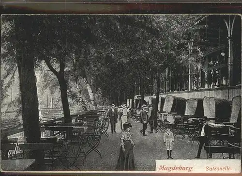 Magdeburg Sachsen Anhalt Salzquelle Gartenterrasse Kat. Magdeburg