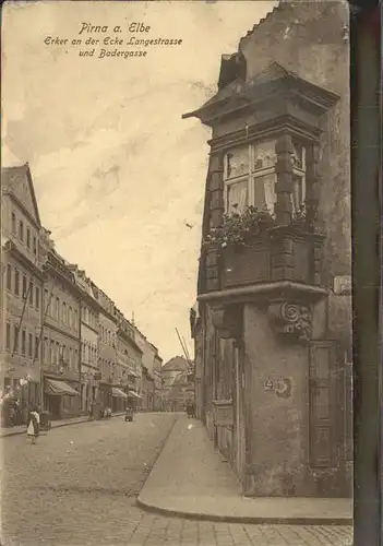 Pirna Erker Ecke Langestrasse Kat. Pirna