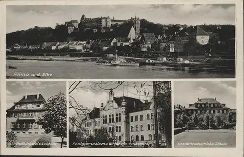 Pirna Landwirtschaftl. Schule Realgymnasium Stadtbuecherei Kat. Pirna