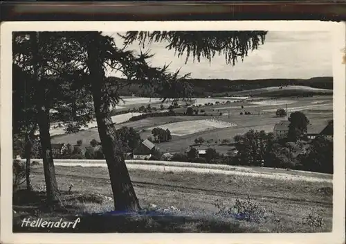 Hellendorf Sachsen Panorama Kat. Bad Gottleuba Berggiesshuebel