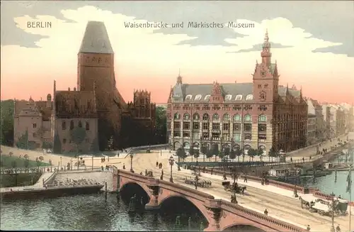 Berlin Waisenbruecke Maerkisches Museum Pferdewagen Kat. Berlin