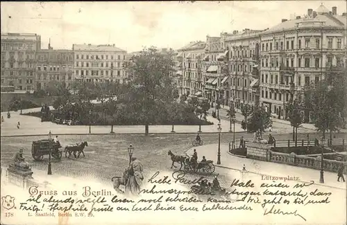 Berlin Luetzowplatz Pferdewagen Kat. Berlin