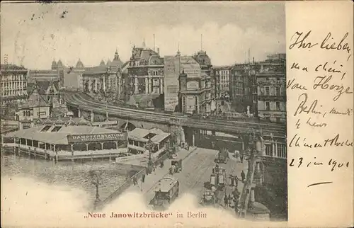 Berlin Neue Janowitzbruecke Strassenbahn Kat. Berlin
