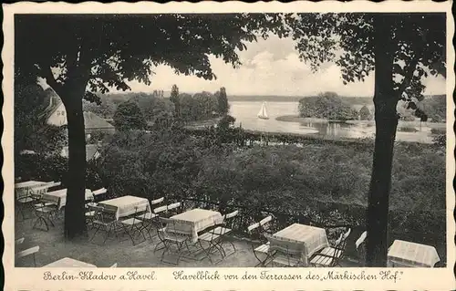 Kladow Havelblick Terrasse Maerkischer Hof Kat. Berlin