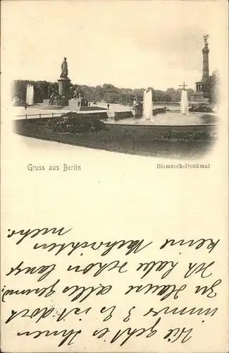 Berlin Bismarck Denkmal Kat. Berlin