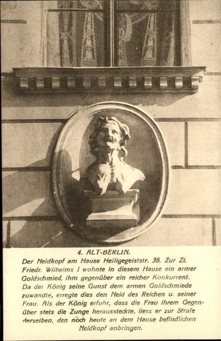 Berlin Neidkopf am Hause Heiligegeiststrasse 38 Kat. Berlin Nr. wz71594