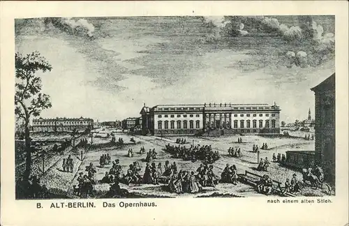 Berlin Opernhaus Kat. Berlin