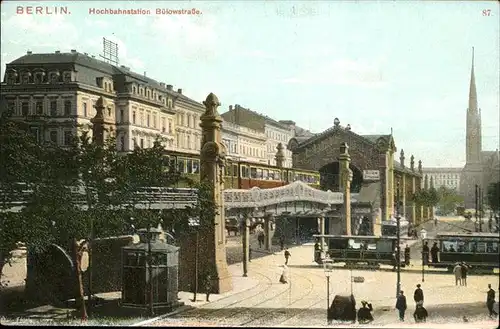 Berlin Hochbahnstation Buelowstrasse Strassenbahn Bruecke Kat. Berlin